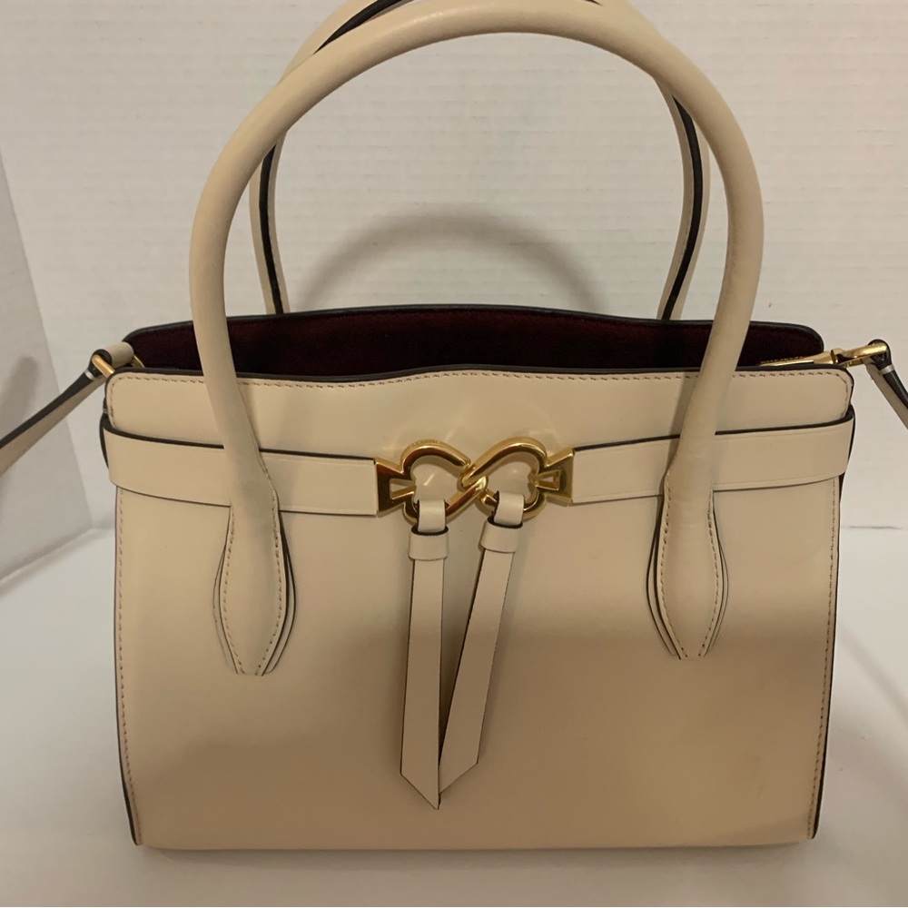 Kate Spade Toujours Leather Purse Winter White / Cream Gold Hardware Receipt
